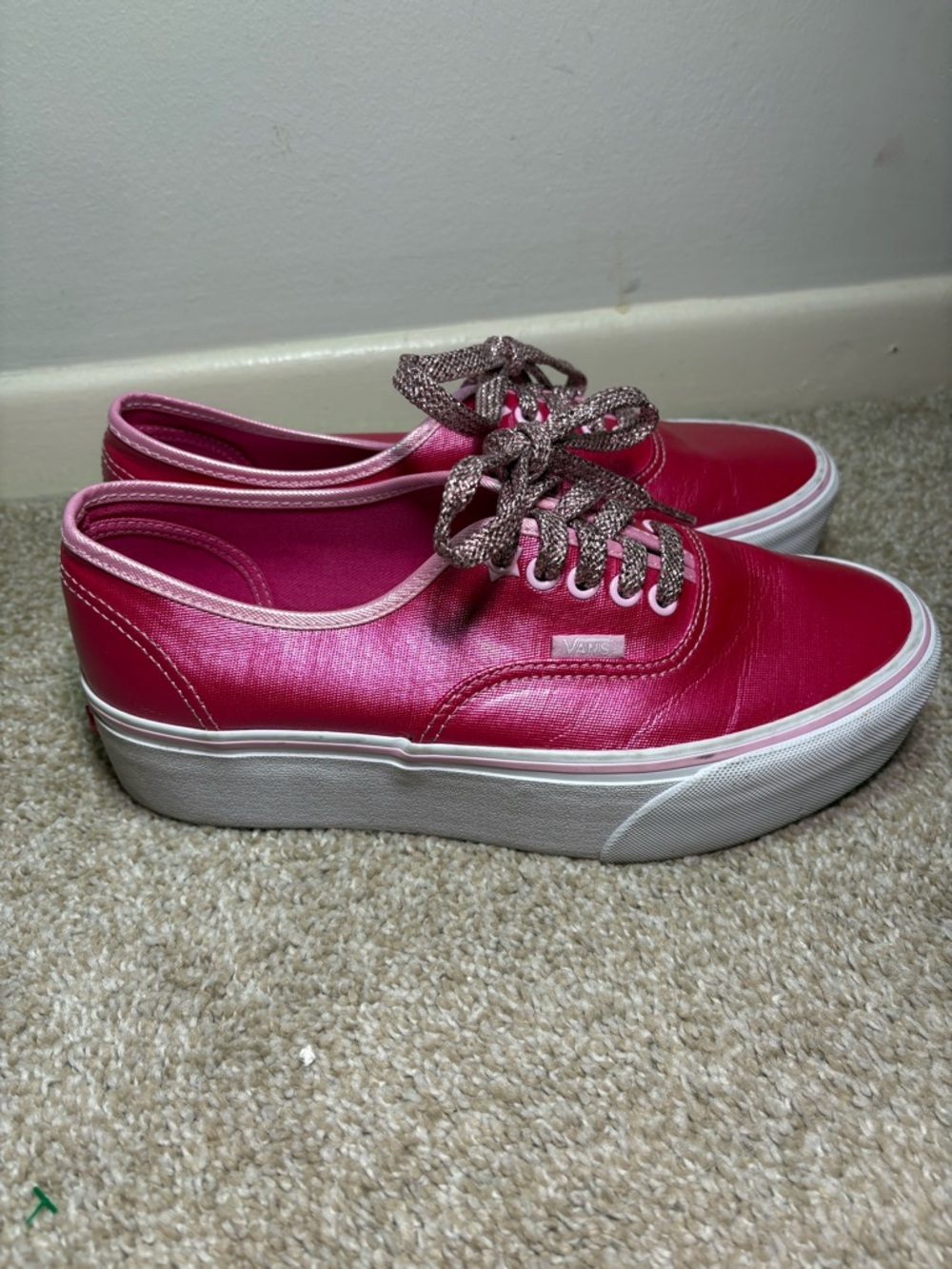 Vans X Barbie Stackform Hot Pink Platform Women's Sneakers Size 10